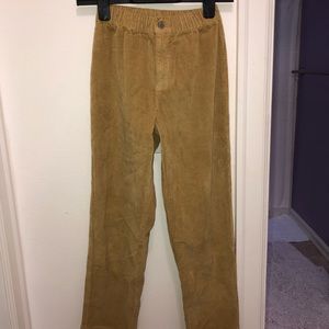 Cropped corduroy pants